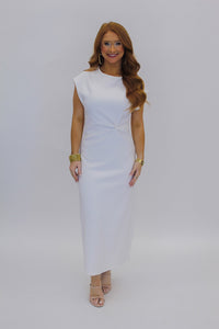 This Moment Midi Dress- White