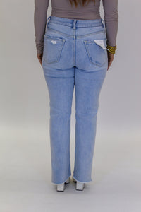 Bella High Rise Raw Hem Jeans