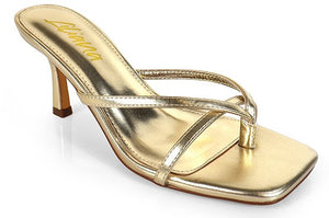 Saint Square Toe Heel- Gold