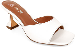 Chic Slide On Heel- White