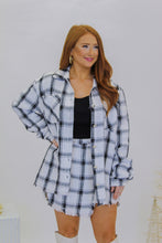 Load image into Gallery viewer, New Me Plaid Tweed Shacket- White
