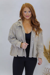 Strictly You Star Jacket- Taupe