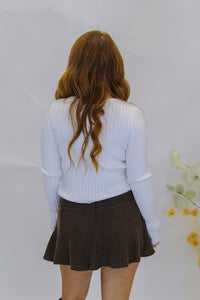 Hudson Fleece Skort- Brown