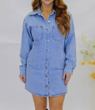 Load image into Gallery viewer, Levi Button Front Denim Dress
