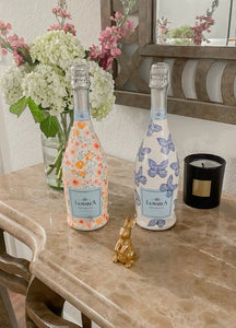 GALENTINE PARTY- DIYing Decoupage Champagne Bottle