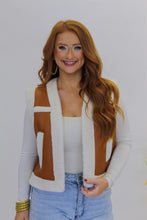 Load image into Gallery viewer, Portland Leather Teddy Vest- Camel
