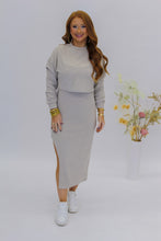 Load image into Gallery viewer, Kallie Knit Top &amp; Bodycon Dress Set- Taupe
