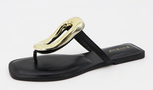 Token One Gold Hardwear Flip Flop