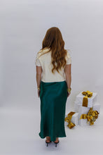 Load image into Gallery viewer, Becca Satin Midi Skirt-Emerald
