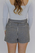 Load image into Gallery viewer, Legally Houndstooth Belted Skort- Black
