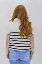 Load image into Gallery viewer, Addilyn Turtle Neck Stripe Sweater- Cream
