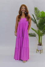 Load image into Gallery viewer, Summer Breeze Tiered Maxi Dress- Pink
