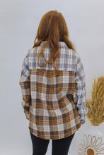 Load image into Gallery viewer, Breach Away Plaid Pullover- Brown
