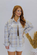 Load image into Gallery viewer, Right Round Plaid Shacket- Taupe
