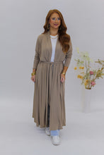 Load image into Gallery viewer, Mari Long Belted Cardigan - Taupe
