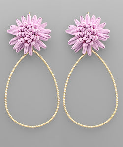 Flower Teardrop Earrings