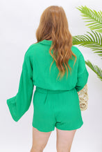 Load image into Gallery viewer, Breezing In Elastic Short Set- Green
