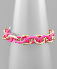 Load image into Gallery viewer, Color &amp; Textured Metal Link Bracelet
