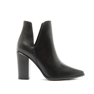 Admired Side Slit Booties- Black