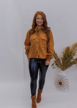 Load image into Gallery viewer, Cassie Corduroy Button Down Jacket- Camel
