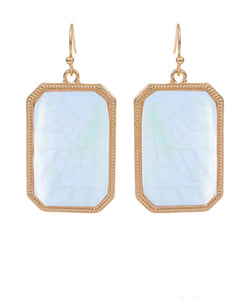 Rectangle Stone Earrings