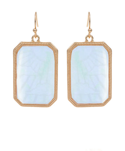 Rectangle Stone Earrings