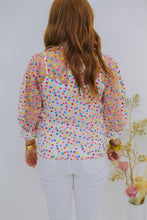 Load image into Gallery viewer, Confetti Mesh Button Up- White
