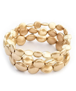 Row Metal Disk Bracelet