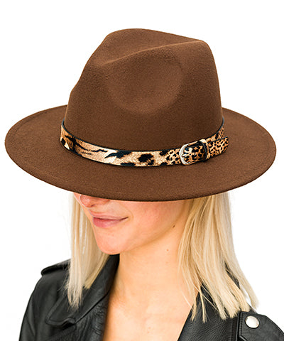 Animal Print Small Brim Hats