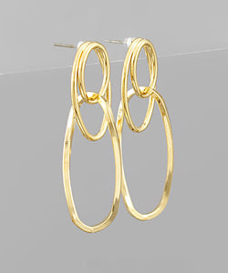 Oval Linked Earrings