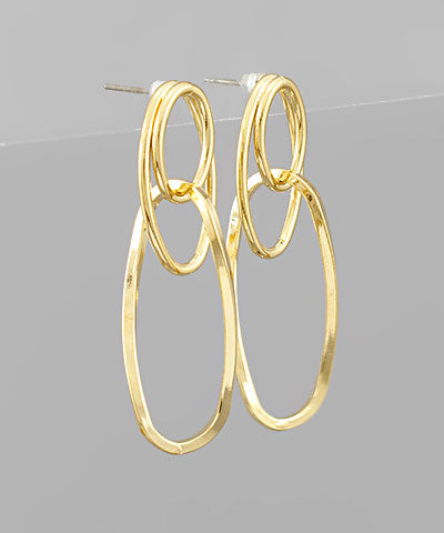 Oval Linked Earrings