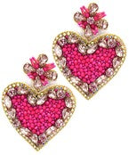 Crystal Heart Earrings