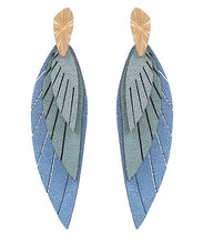 Load image into Gallery viewer, Suede Leaves Earrings
