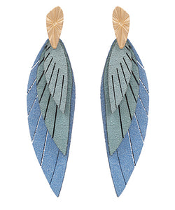 Suede Leaves Earrings