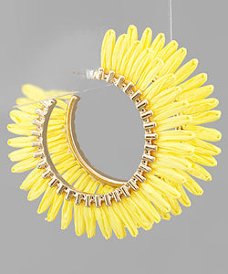 Raffia Fan Hoops