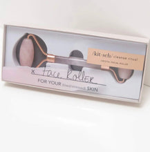 Load image into Gallery viewer, Rose Quartz Crystal Facial Roller- Kitsch
