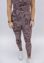 Load image into Gallery viewer, Tie-Dye High-Waisted Active Leggings-Bark
