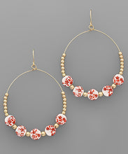 Load image into Gallery viewer, Ceramic Flower Bead Earrings
