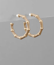 Load image into Gallery viewer, Epoxy Bamboo Hoops
