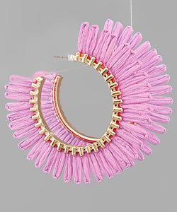 Raffia Fan Hoops