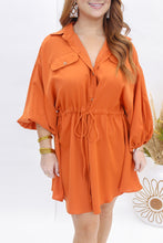 Load image into Gallery viewer, Find Me Again Button Mini Dress- Rust
