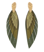 Load image into Gallery viewer, Suede Leaves Earrings
