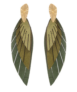 Suede Leaves Earrings