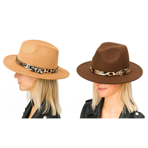 Animal Print Small Brim Hats