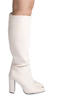 Load image into Gallery viewer, Sweetie Knee High Boots- Off White
