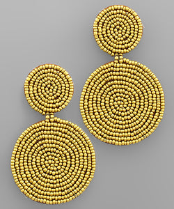 Disk Seed Beads Earrings