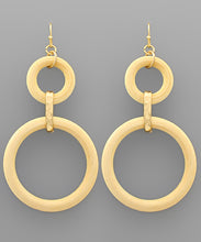 Load image into Gallery viewer, Color 2 Wood Circle Drop Earrings
