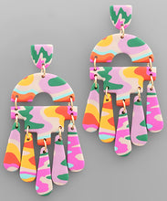 Load image into Gallery viewer, Clay Geometric &amp; Tassel Earrings
