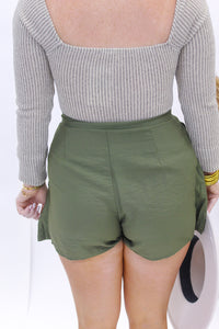 Ginny Pleaded Skort- Olive