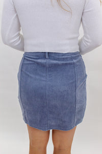 My World Corduroy Skirt- Blue